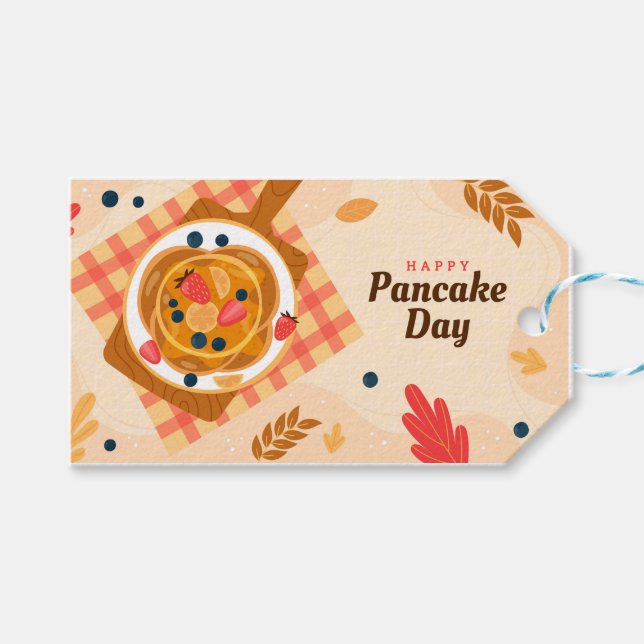 National Pancake Day Gift Tags (Front (Horizontal))
