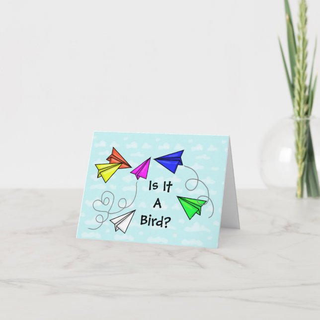 National Paper Aeroplane Day Card  (Front)