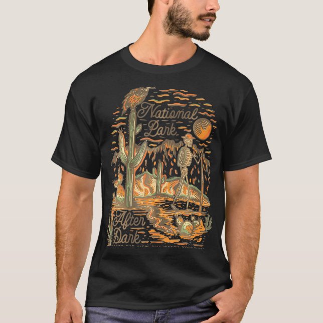 National Park After Dark - Summer Vacation On Nati T-Shirt (Front)