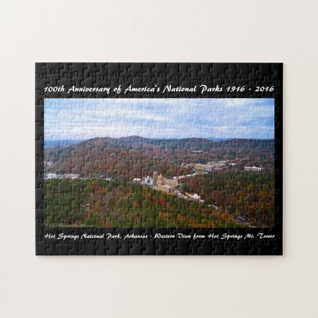 National Park Anniversary Hot Springs Autumn View  Jigsaw Puzzle (Horizontal)