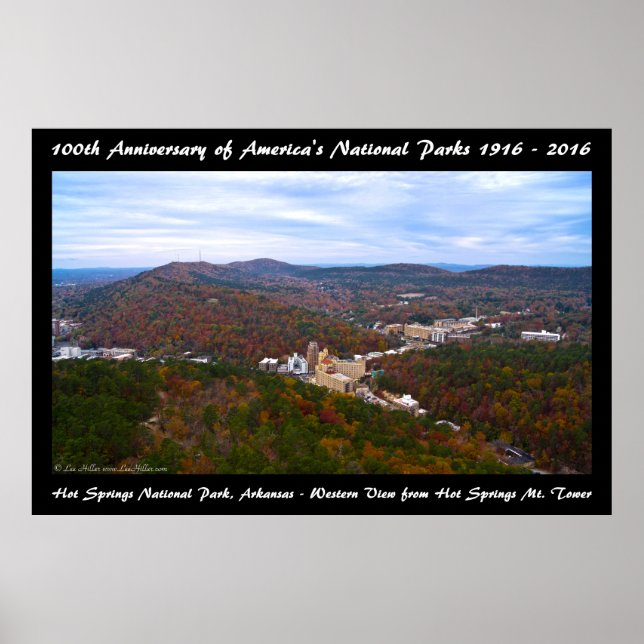 National Park Anniversary Hot Springs Autumn View Poster (Front)