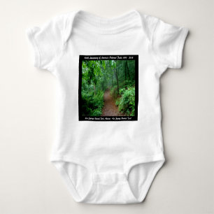 National Park Anniversary Hot Springs Mt Trail Baby Bodysuit