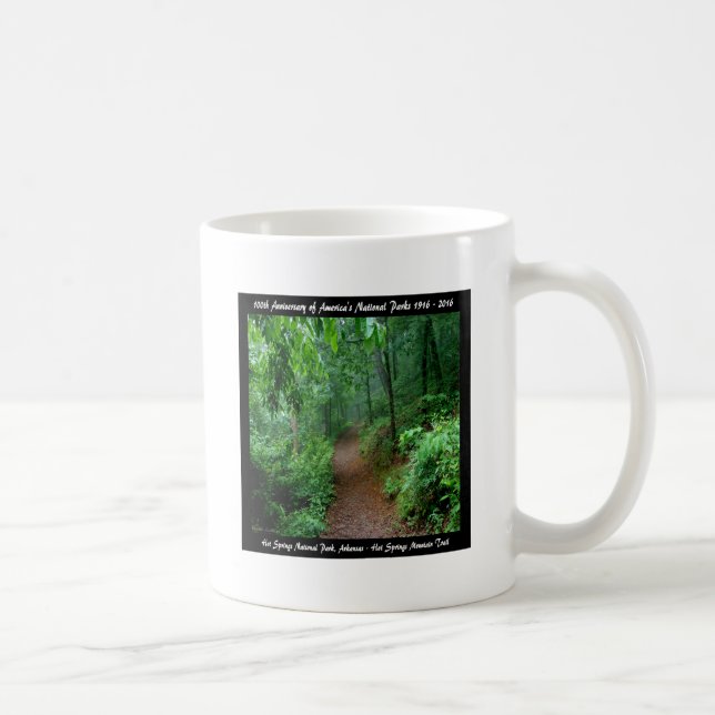 National Park Anniversary Hot Springs Mt Trail Coffee Mug (Right)