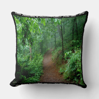 National Park Anniversary Hot Springs Mt Trail Cushion
