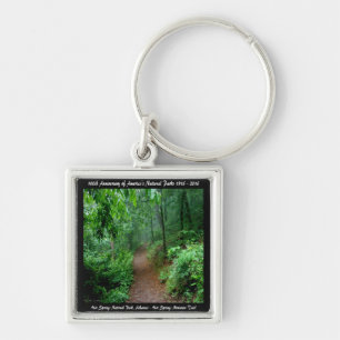 National Park Anniversary Hot Springs Mt Trail Key Ring