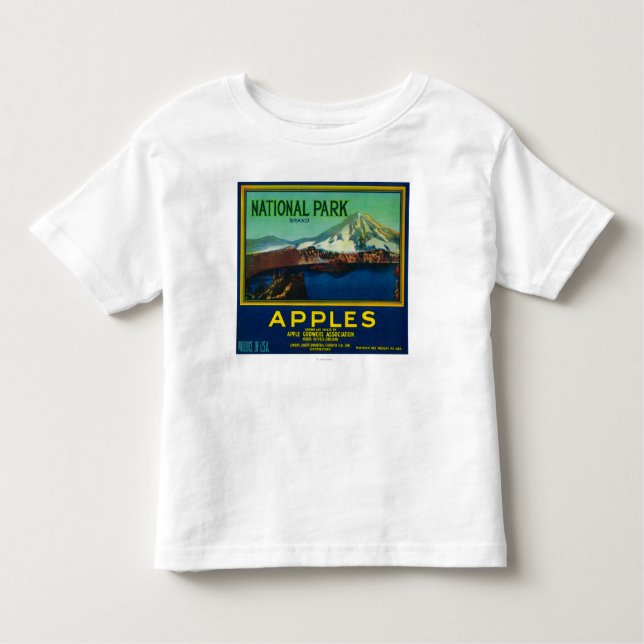 National Park Apple Crate LabelHood River, OR Toddler T-Shirt (Front)