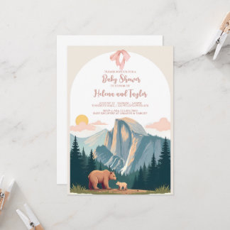 National Park Baby Shower Invitation | Baby Pink