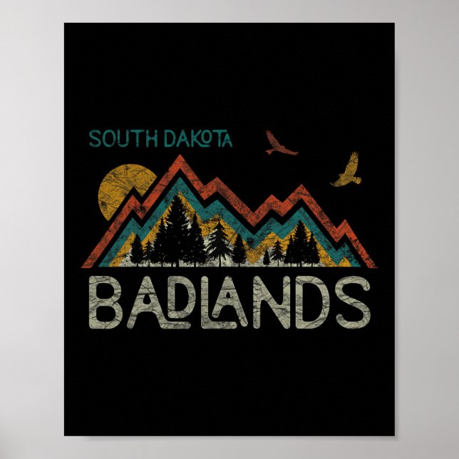 National Park Badlands South Dakota The Mount Rush Poster (Front)