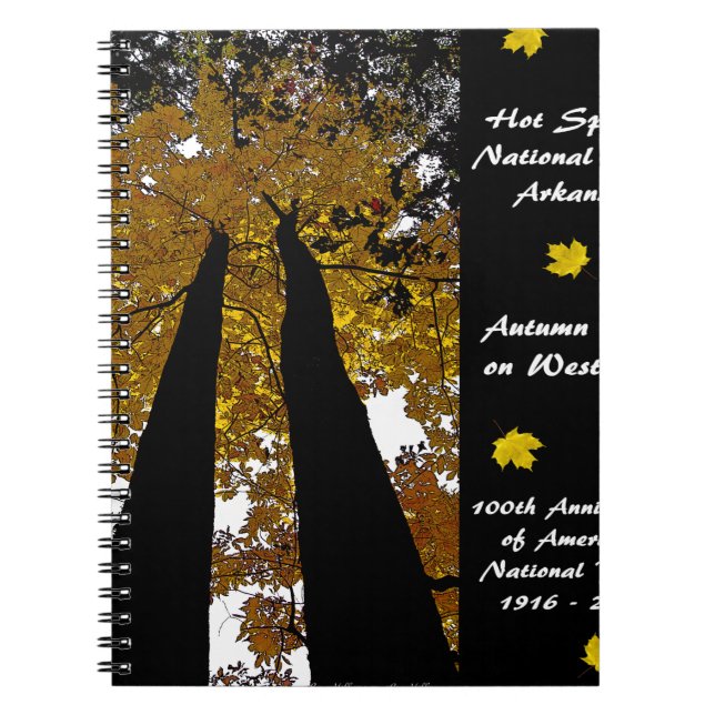 National Park Centennial Hot Springs Autumn Gold Notebook (Front)