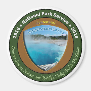 National Park Centennial Magnet Yellowstone 3 In