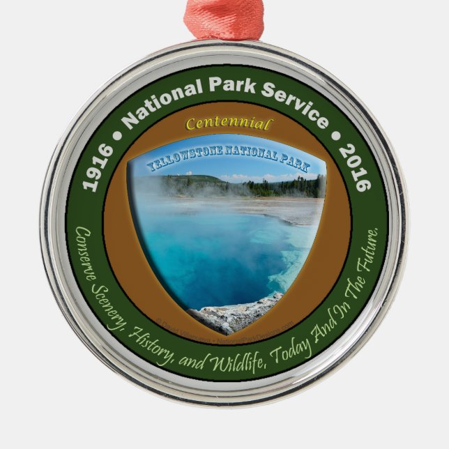 National Park Centennial Ornament Yellowstone (Front)