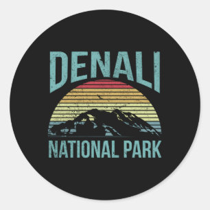 National Park Denali National Park Classic Round Sticker