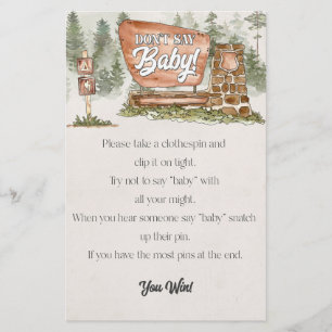 national park dont say baby shower game