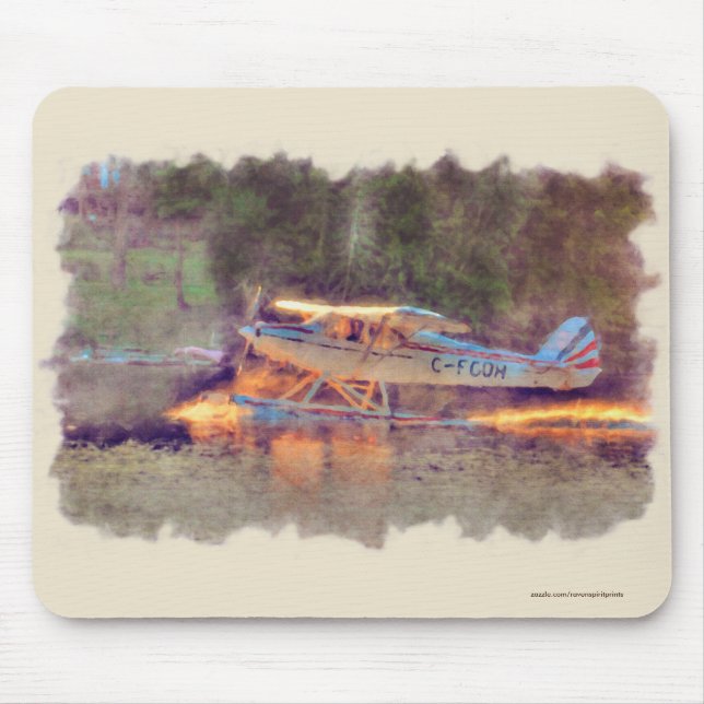 National Park Float Plane Taking-off from Lake Mouse Pad (Front)