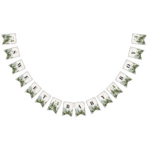 national park forest woodland baby shower banner