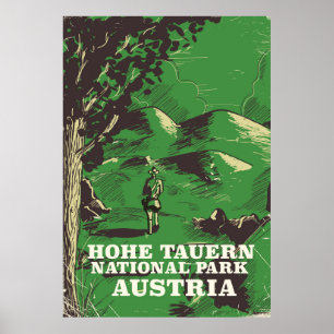 National Park Hohe Tauern Austria Travel poster