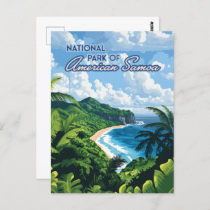 National Park of American Samoa Beach Rainforest Postcard
