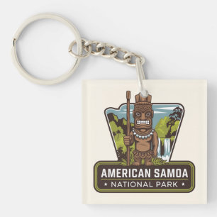 National Park of American Samoa Travel Badge Key Ring