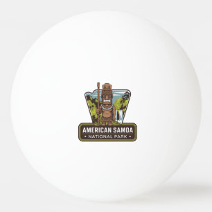 National Park of American Samoa Travel Badge Ping Pong Ball
