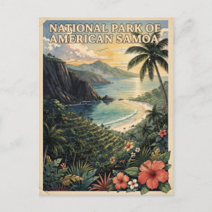 National Park of American Samoa Vintage Travel Postcard