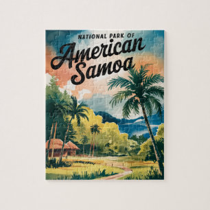 National Park of American Samoa - Watercolor Art - Jigsaw Puzzle