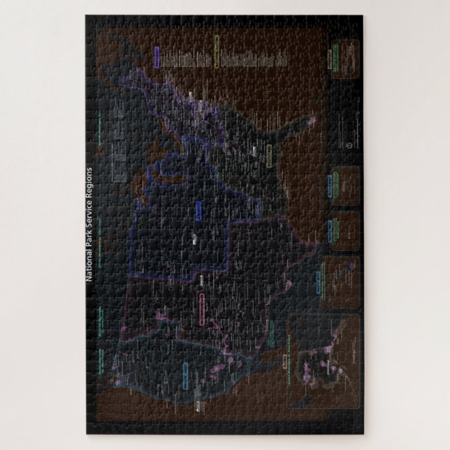 National Park Service Region Map Jigsaw Puzzle (Vertical)