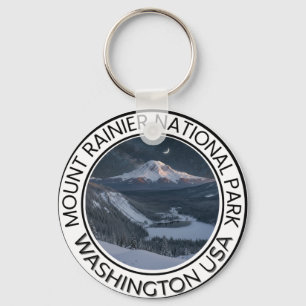 National Park Travel Souvenir Mount Rainier Key Ring