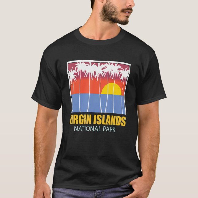 National Park Virgin Islands St John Souvenir Palm T-Shirt (Front)