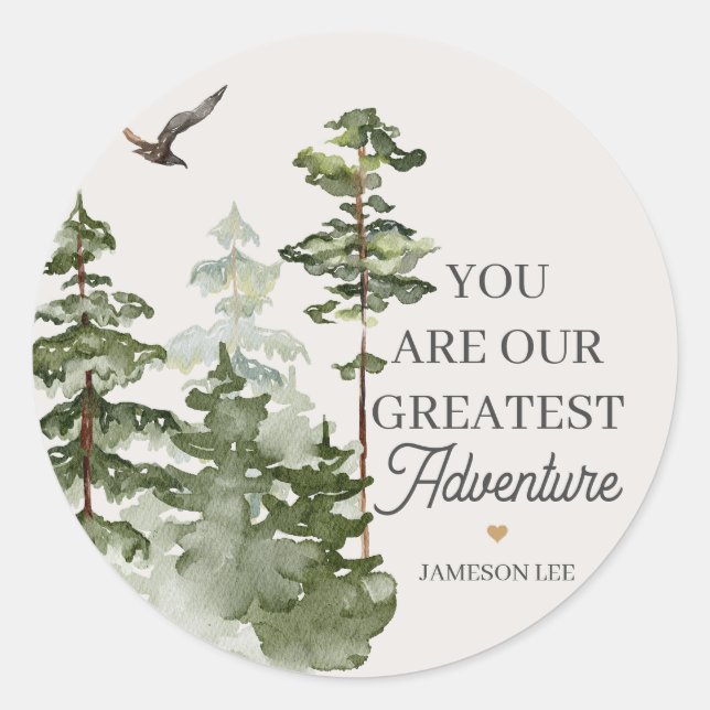 national park woodland favour stickers (Front)