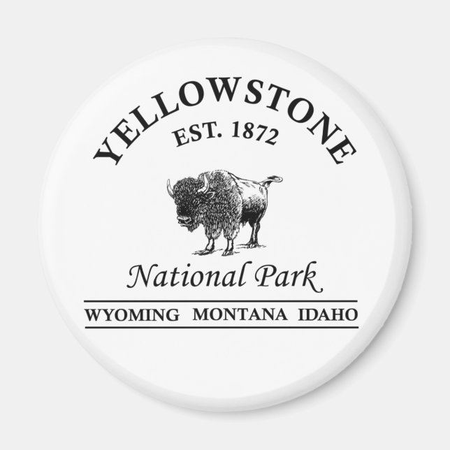 National Park Yellowstone  Magnet (Front)