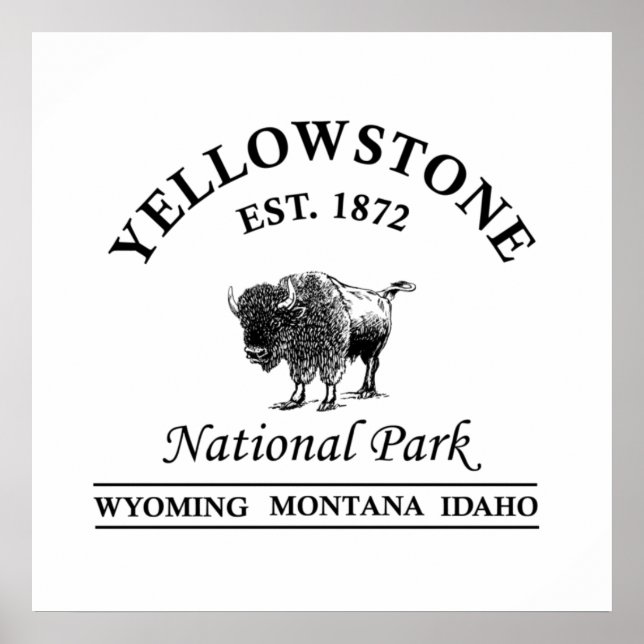 National Park Yellowstone  Poster (Front)