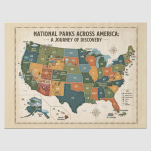 National Parks Across America Tissue Paper