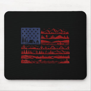 National parks american flag patriotic july 4th mouse pad