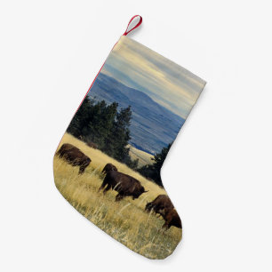 National Parks Bison Herd Small Christmas Stocking
