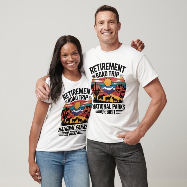 National Parks Retirement Adventure Road Trip T-Shirt (Unisex)