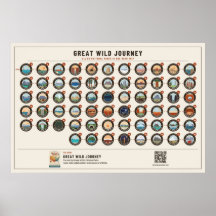 National Parks Road Trip Poster – Cream Landscape