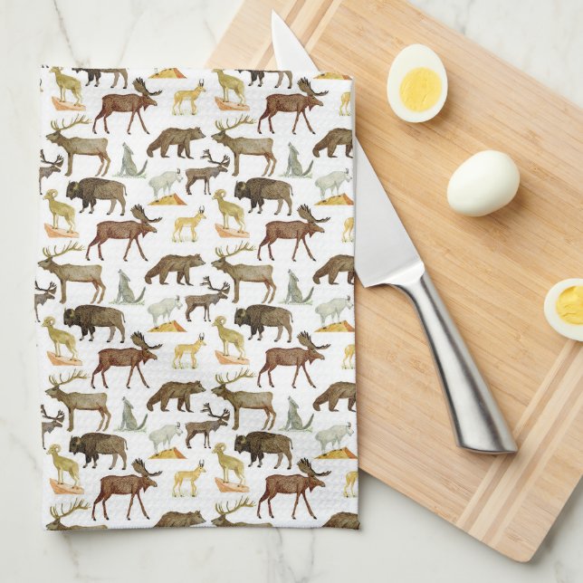 National Parks Wildlife Tea Towel (Quarter Fold)