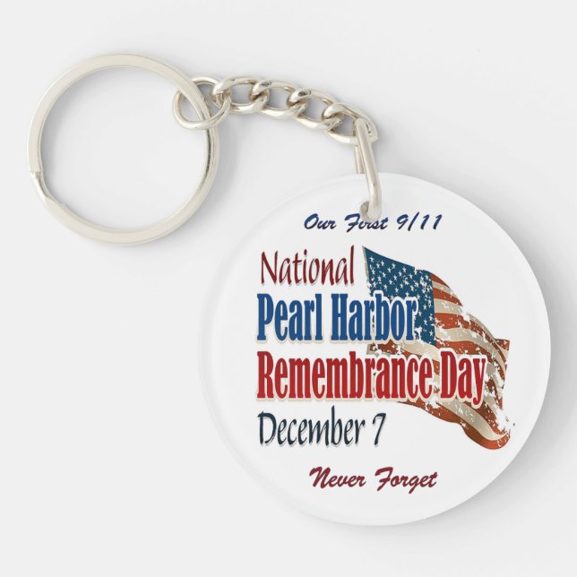 National Pearl Harbour Day Key Ring (Front)