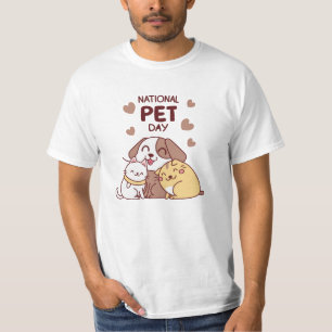 "National Pet Day T-Shirt – Cute Dog & Cat Lover 