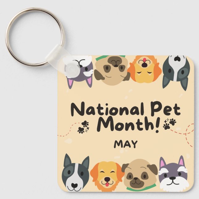 National Pet Month Key Ring (Front)