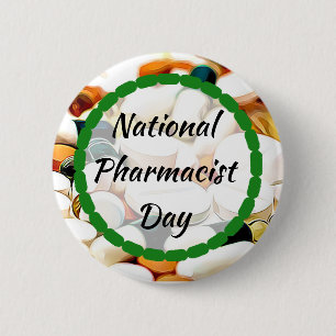 National Pharmacist Day January 12th 6 Cm Round Badge