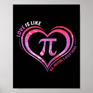 National Pi Day Shirt Math Teacher T Shirt Love Is Poster