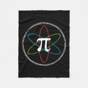 National Pi Day Shirt Math Teacher T Shirt Pi Atom Fleece Blanket