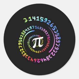 National Pi Day Shirt Math Teacher T Shirt Pi Symb Classic Round Sticker