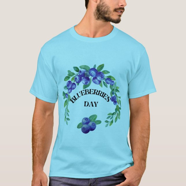 National Pick Blueberries Day T-Shirt (Front)