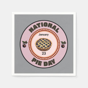 National Pie Day Cherry Pie Napkin