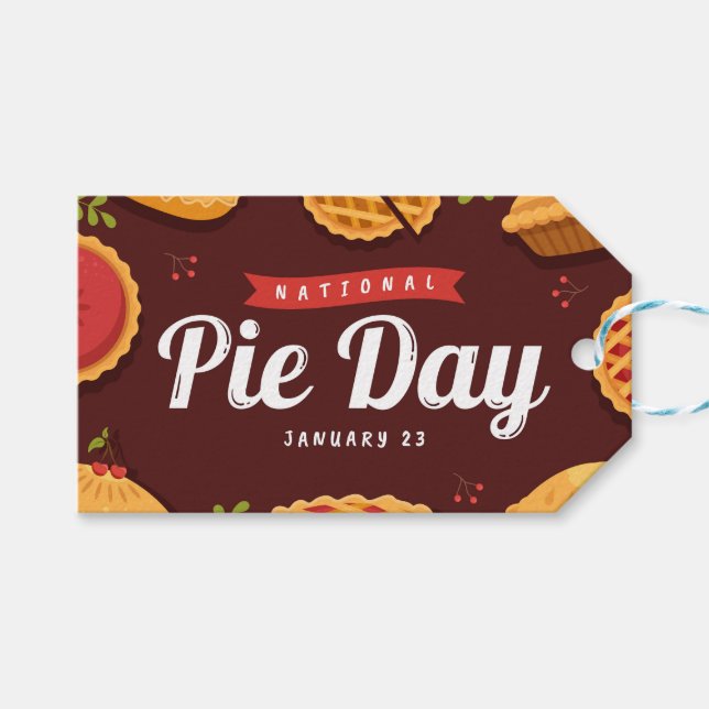 National Pie Day Gift Tags (Front (Horizontal))