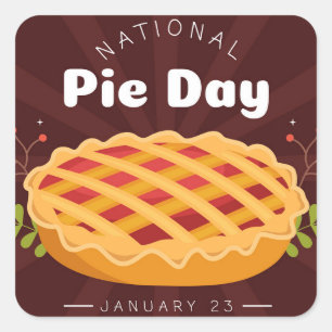 National Pie Day Square Sticker