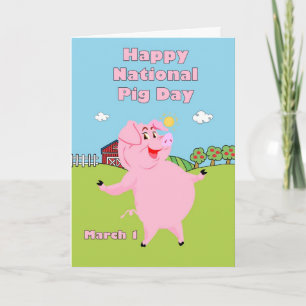 National Pig Day March 1st Card