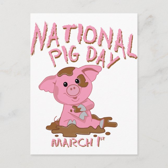 National pig day postcard (Front)